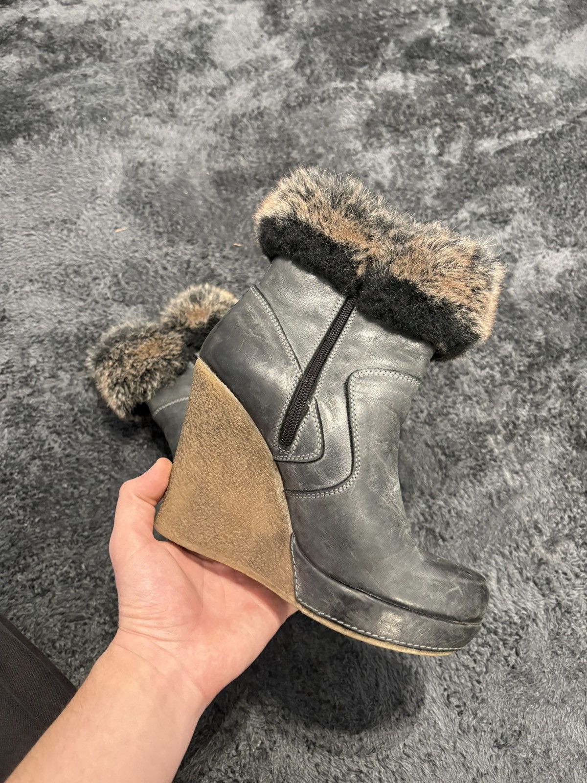 Isabel Marant Vintage Isabel Marant Style Fur Heels Boots Size US 8 / IT 38 - 4 Thumbnail