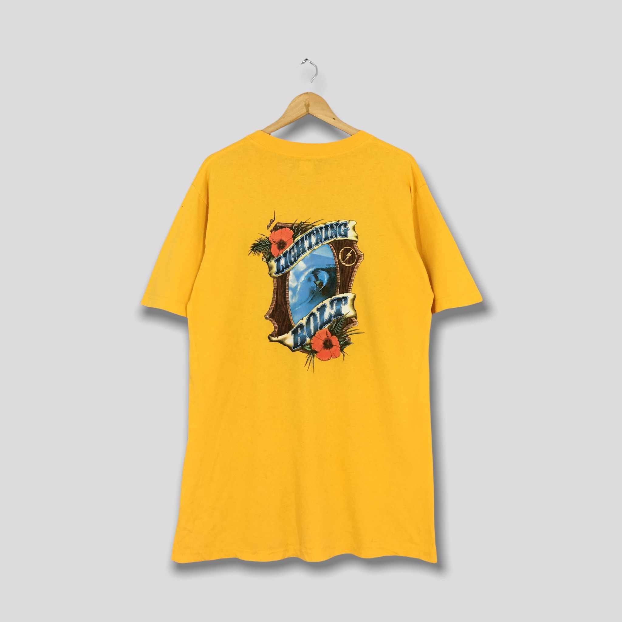 Lightning Bolt Vintage 90's Lightning Bolt Ocean Wave Surfing T shirt Size US L / EU 52-54 / 3 - 1 Thumbnail