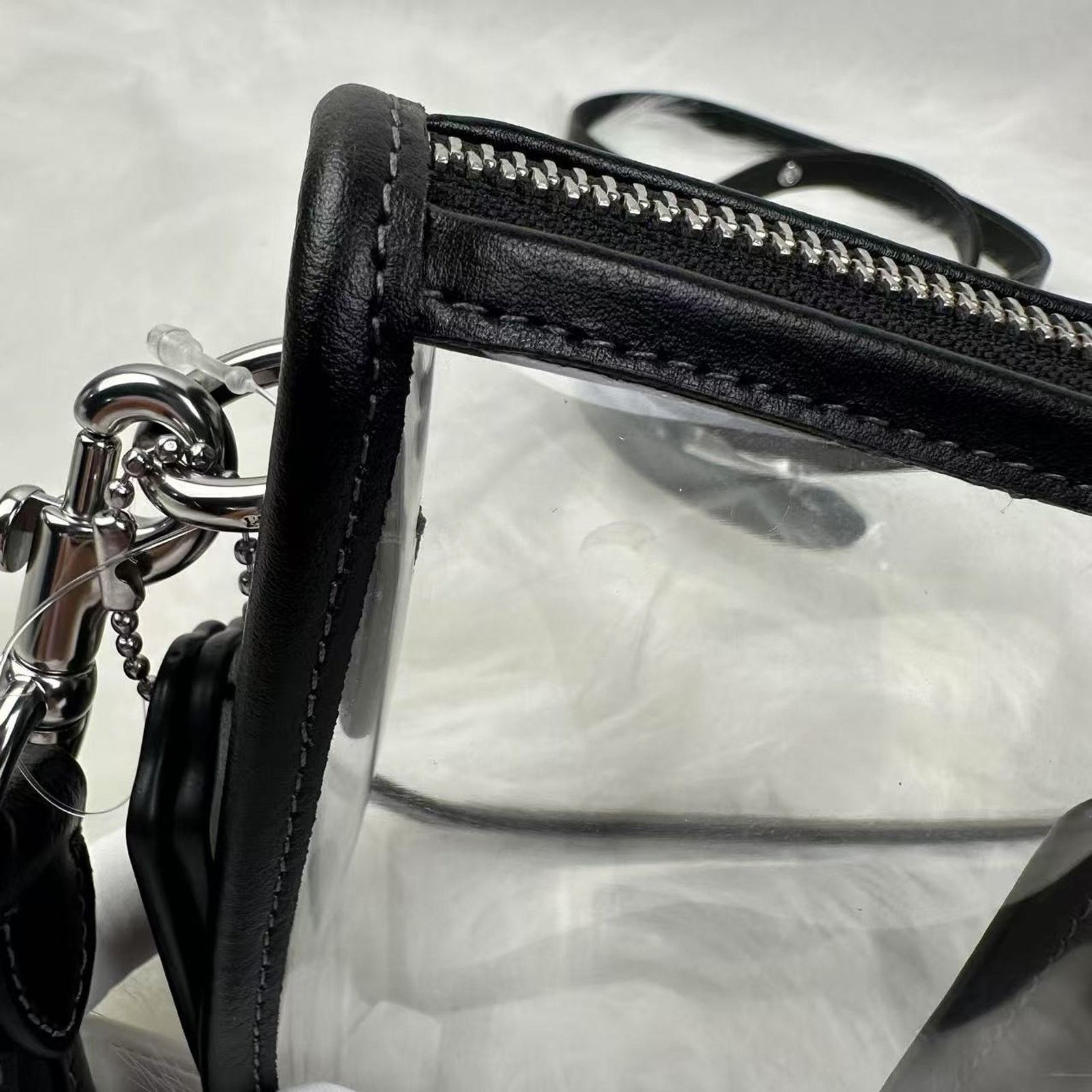 Coach Coach Stadium Swinger Clear Shoulder/Crossbody Silver/Black Size ONE SIZE - 9 Thumbnail
