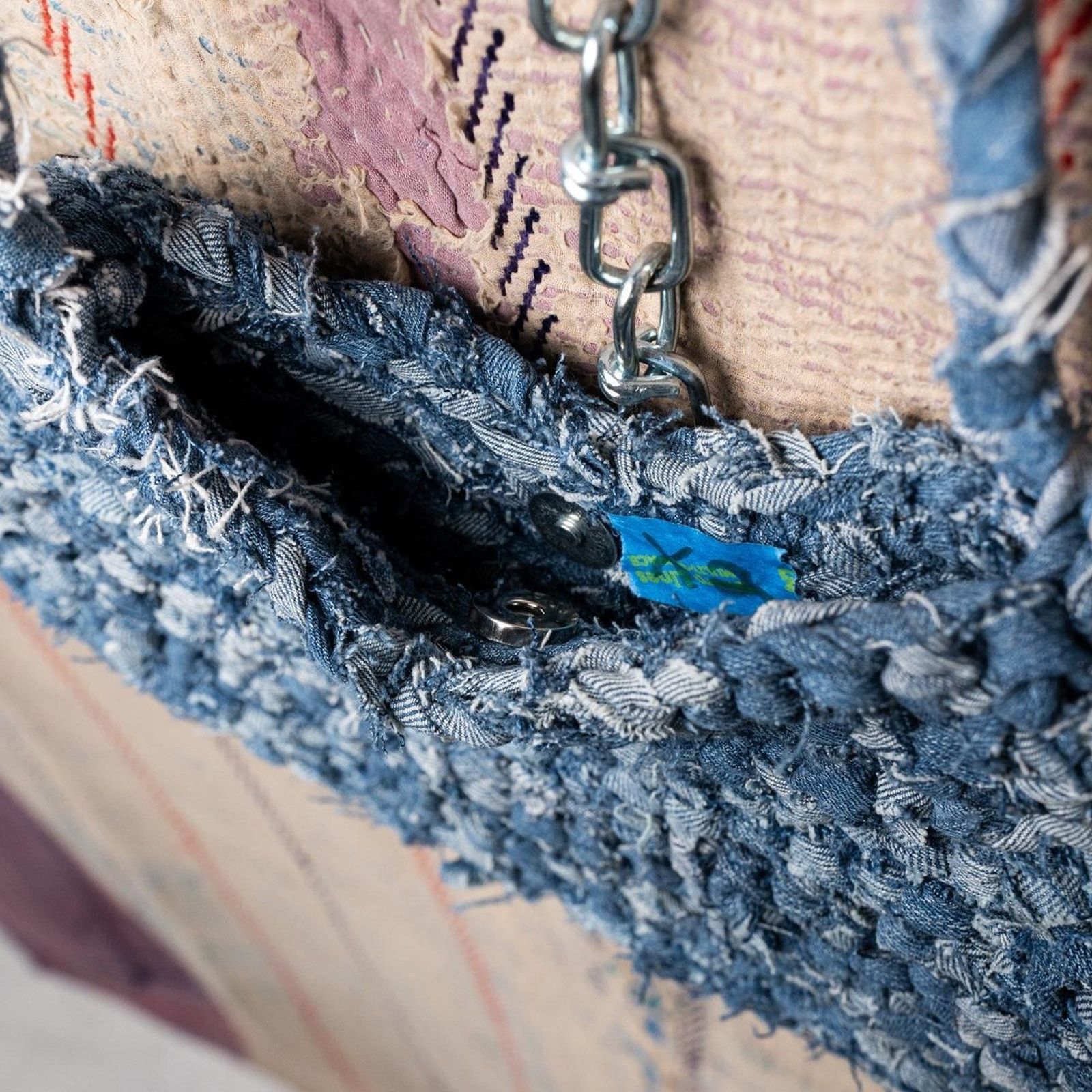 Carhartt Upcycled Crochet Baguette Bag |crochet Shoulder Bag Size ONE SIZE - 6 Thumbnail