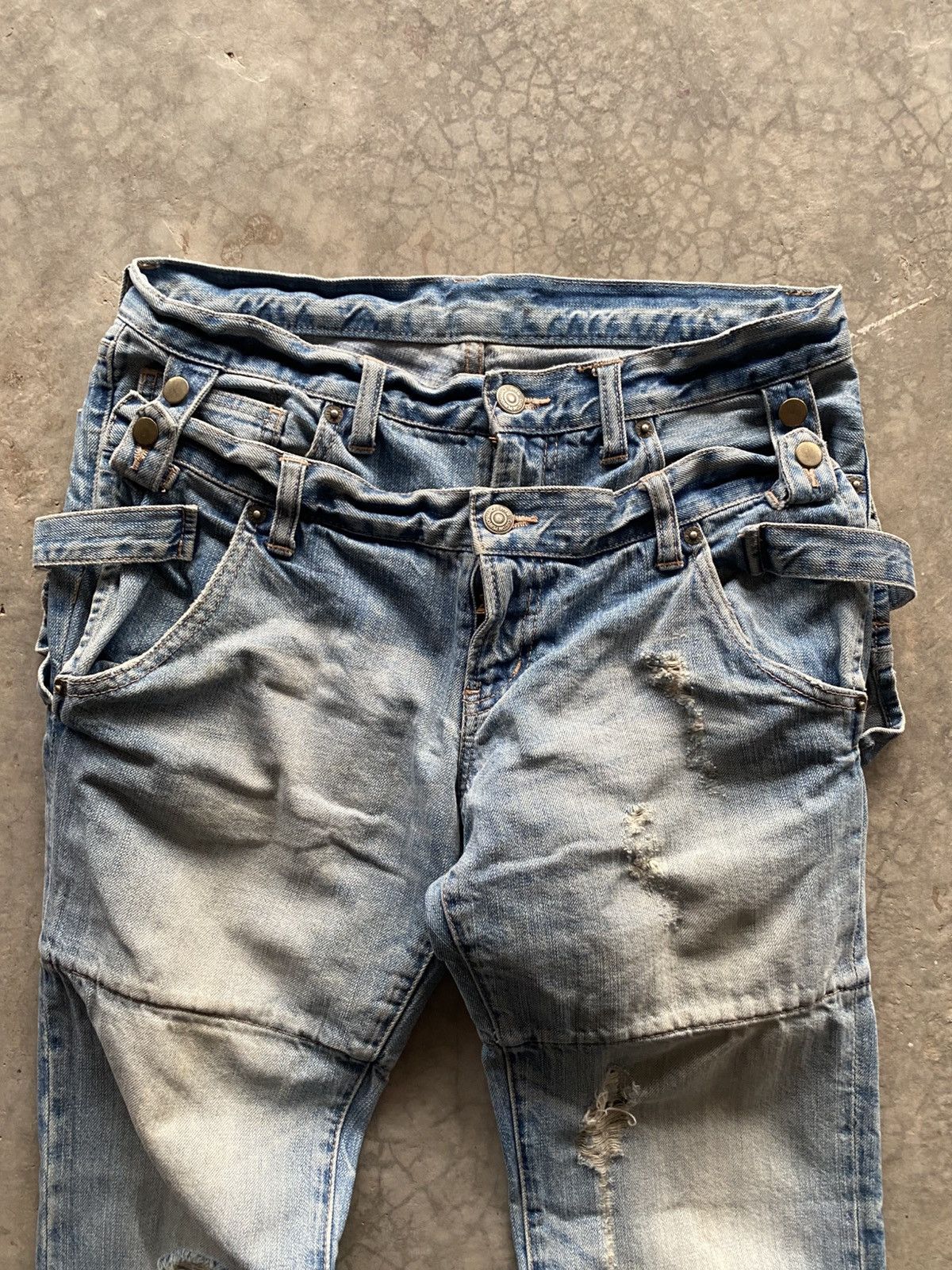 PPFM PPFM Double waist blue denim Size US 33 - 4 Thumbnail