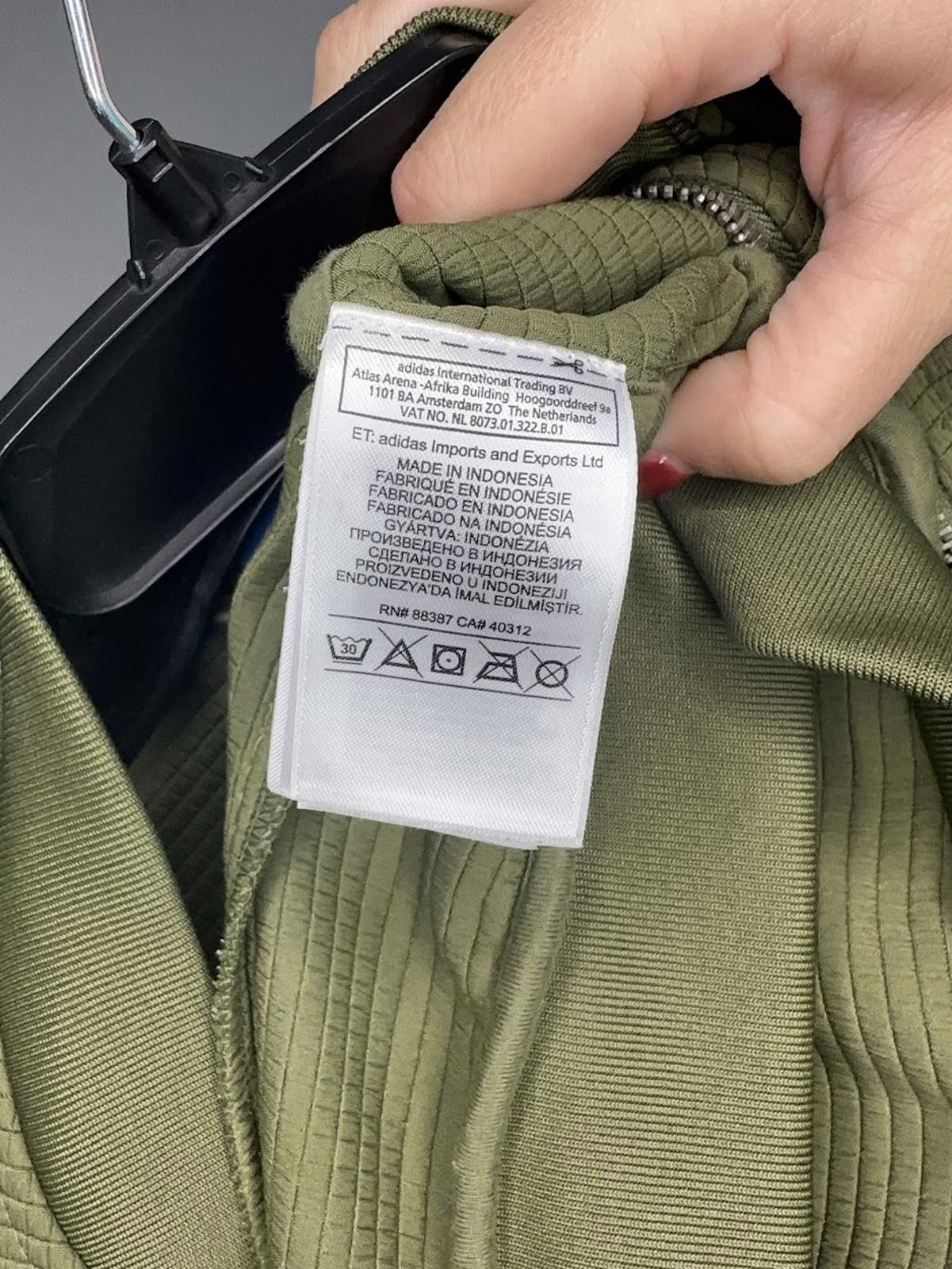 Adidas ADIDAS Forest Green Bomber Jacket - Sz. S w/ Rip To Pocket Size S / US 4 / IT 40 - 5 Thumbnail