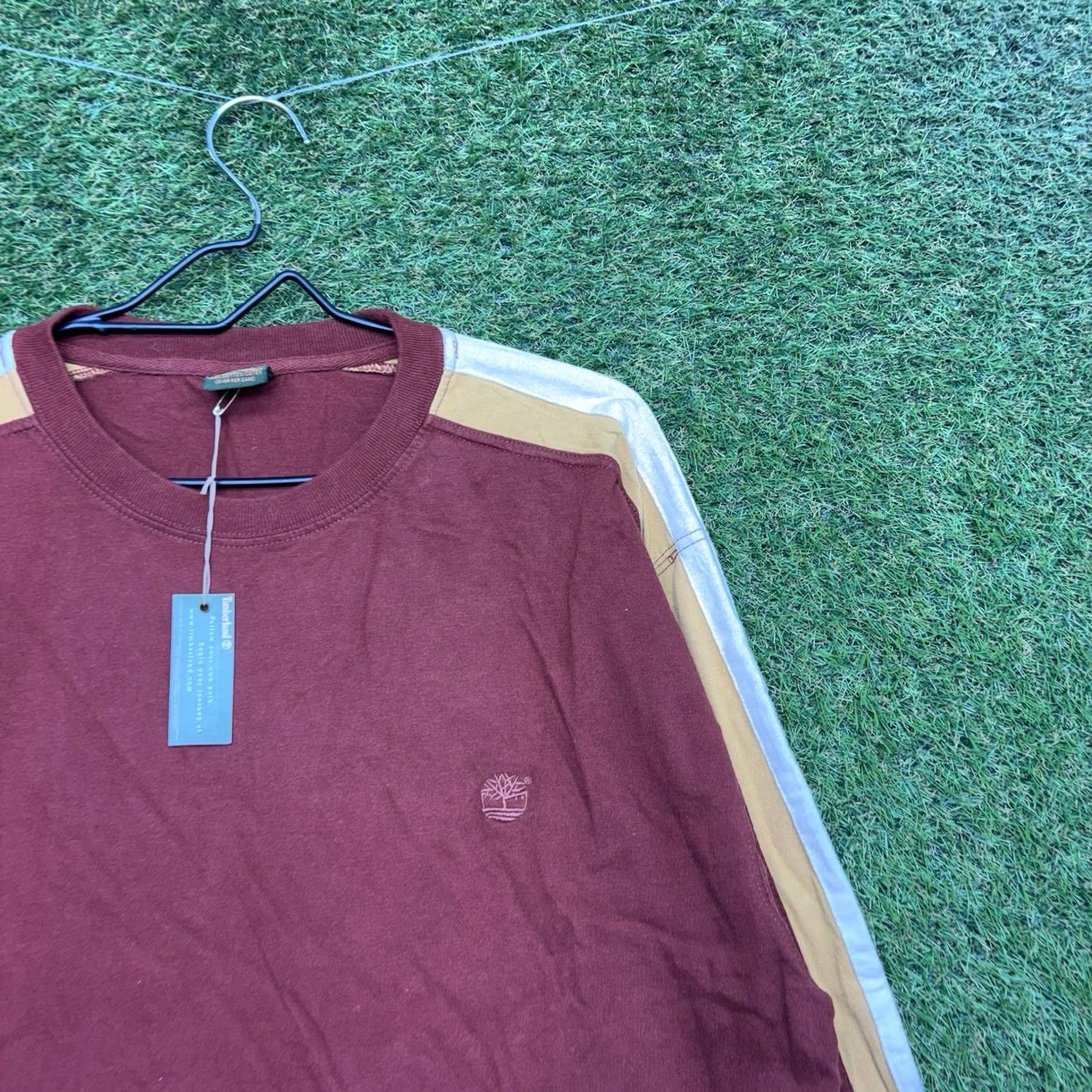 Timberland Timberland Shirt Mens Large Red Crewneck Striped Workwear NWT Size US L / EU 52-54 / 3 - 3 Thumbnail