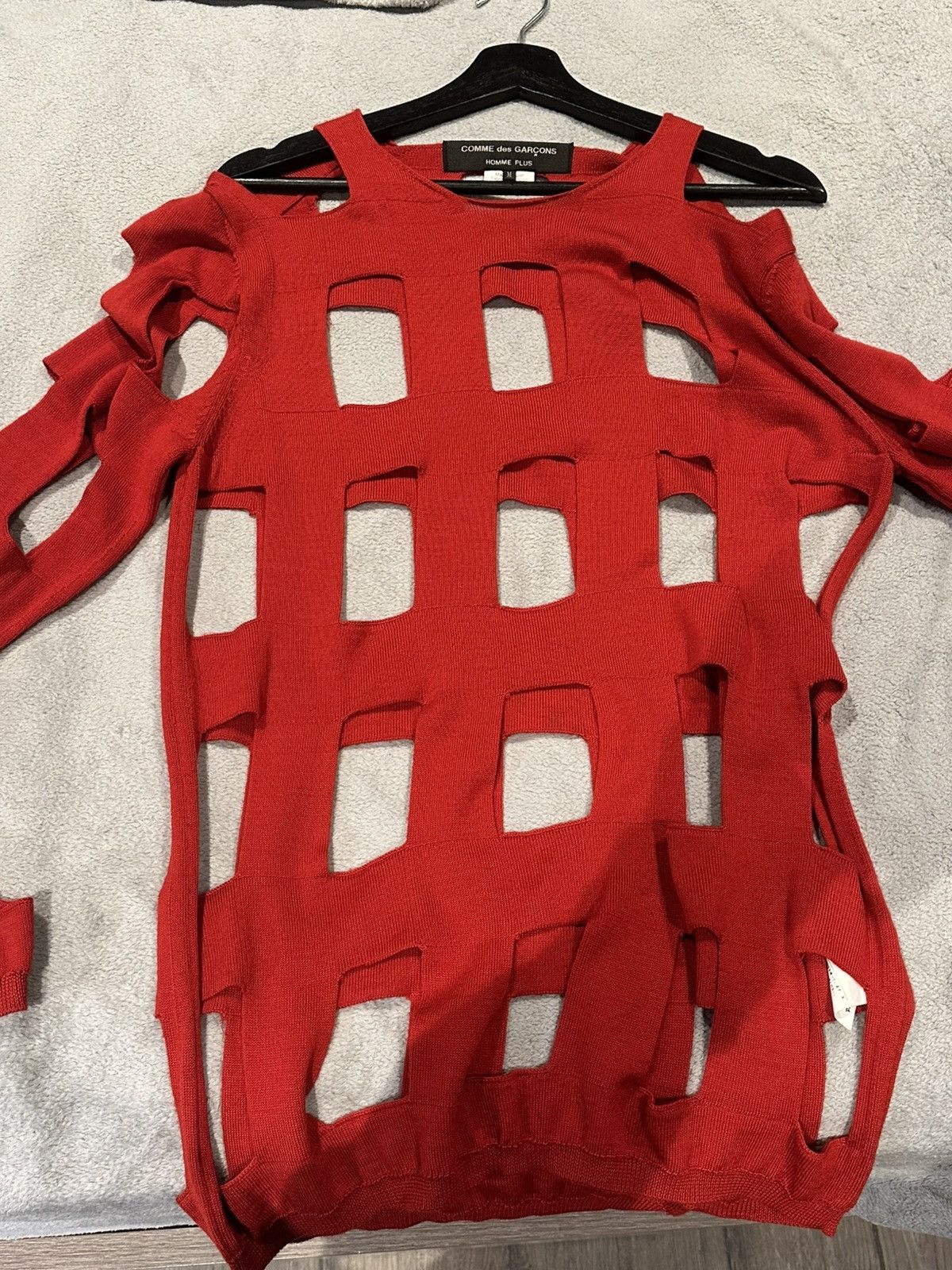 Comme des Garcons Homme Plus Comme Des Garcons Homme Plus - Cut out detail Wool Jumper Size US M / EU 48-50 / 2 - 1 Thumbnail