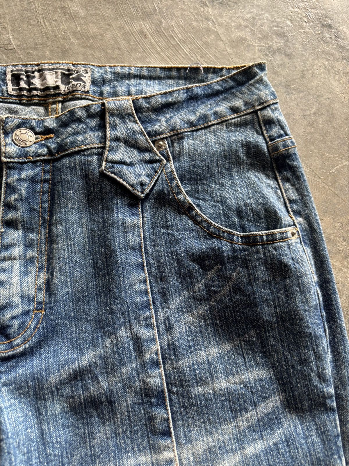 20471120 × Hysteric Glamour × Japanese Brand flare y2k R4R jeans rave style bootcut panelled cyber Size US 31 - 8 Thumbnail