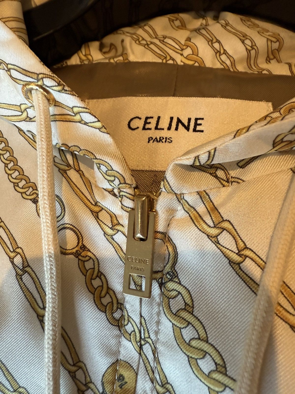 Celine SS21 Celine sample Chain light silk viscose hoodie jacket Size US M / EU 48-50 / 2 - 21 Thumbnail