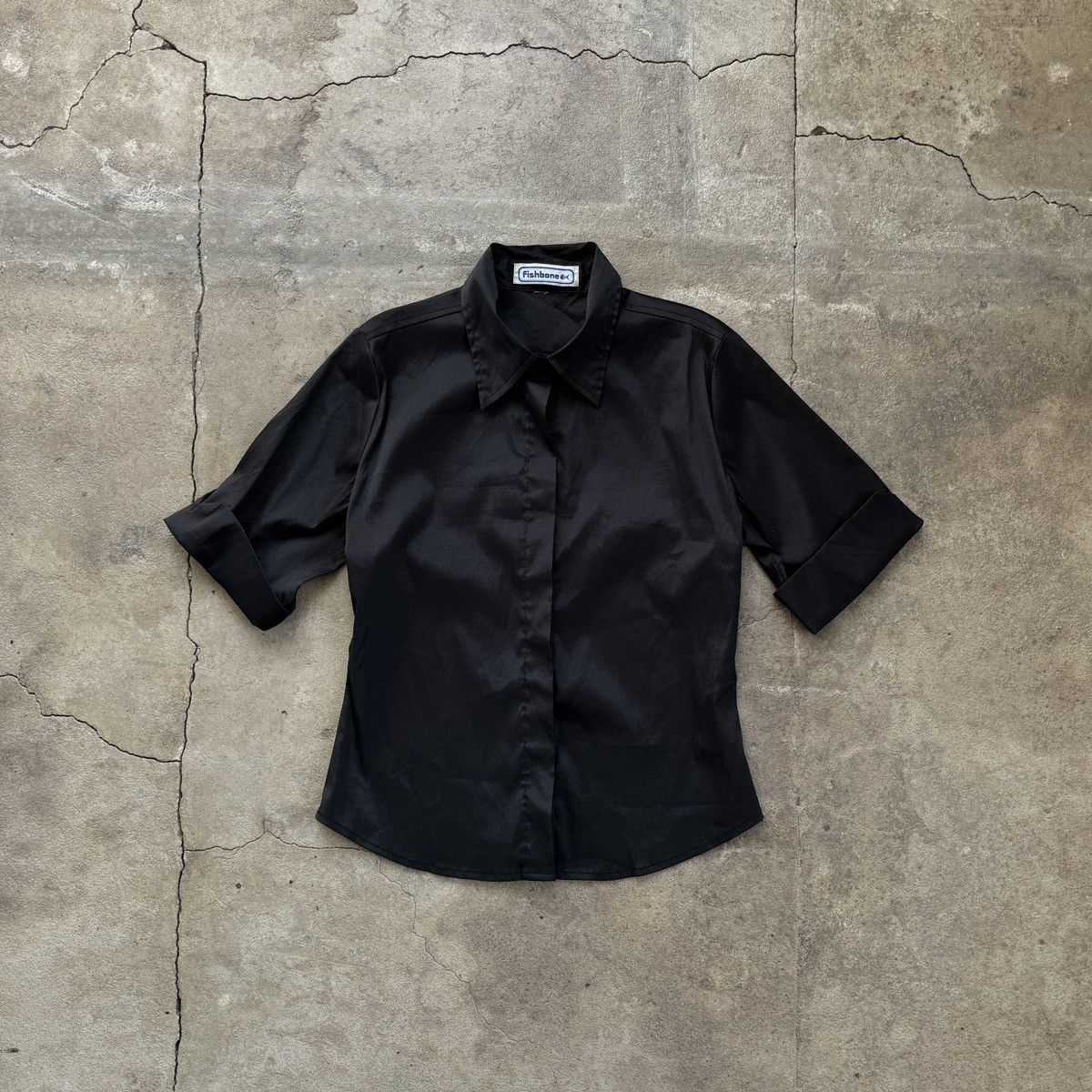 Vintage Vintage Y2K Fishbone Glam Cut Sleeve Shirts Size M / US 6-8 / IT 42-44 - 1 Thumbnail