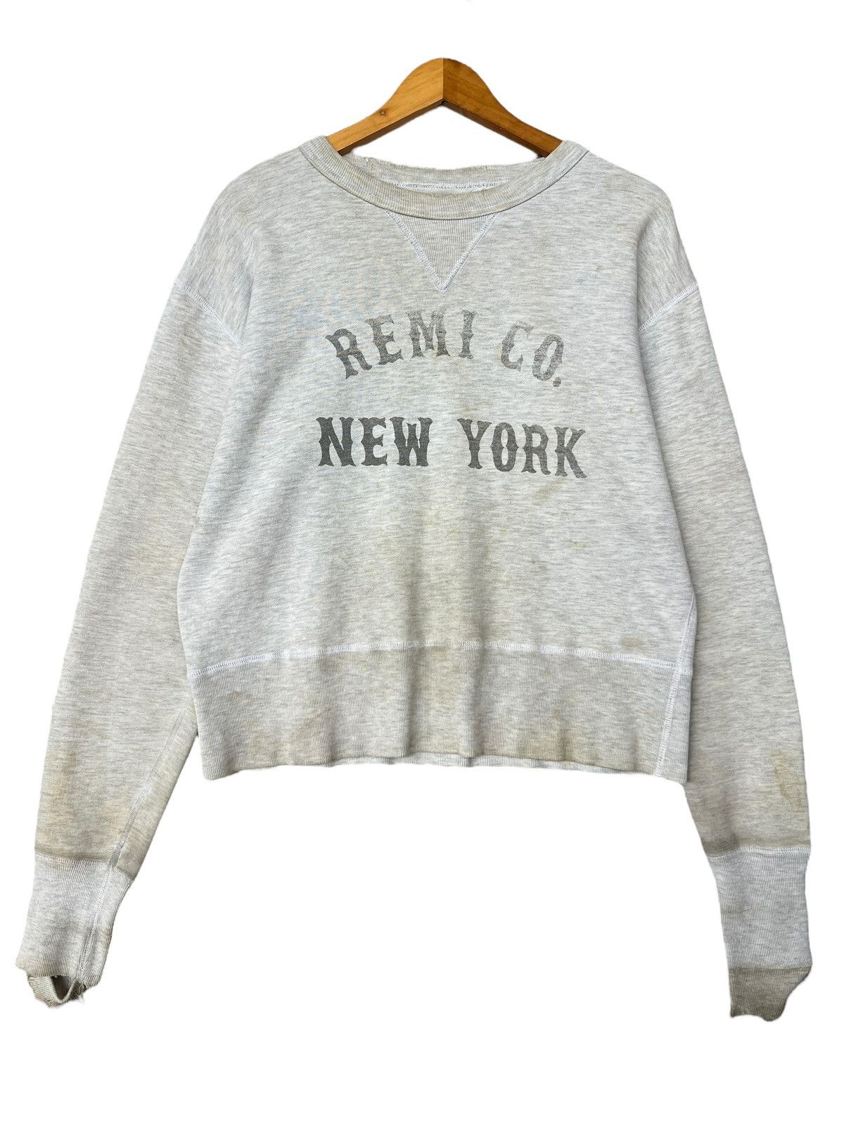 Vintage 80s New York Spellout Distressed Sweatshirt