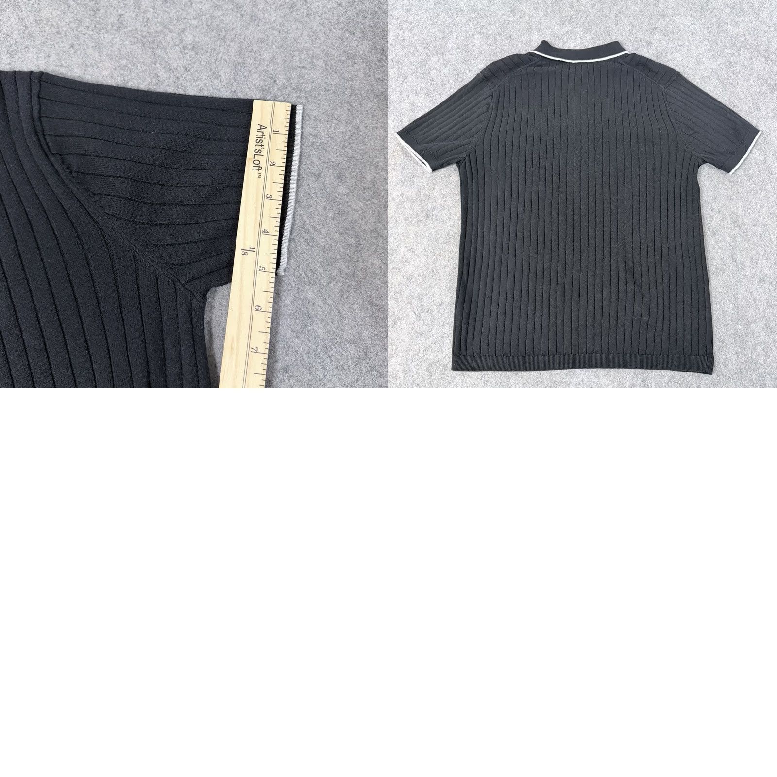 Vintage Sonoma Polo Shirt Short Sleeve Lightweight Ribbed Black Men's Medium Polo Shirt Black Size US M / EU 48-50 / 2 - 10 Thumbnail