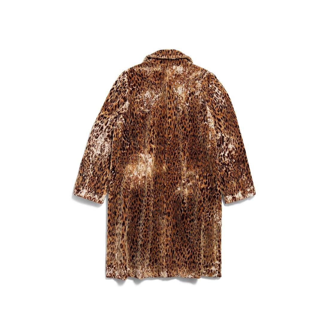 Balenciaga o1bcso1str1025 Leopard Shrunk Coat in Leopard Size L / US 10 / IT 46 - 7 Thumbnail