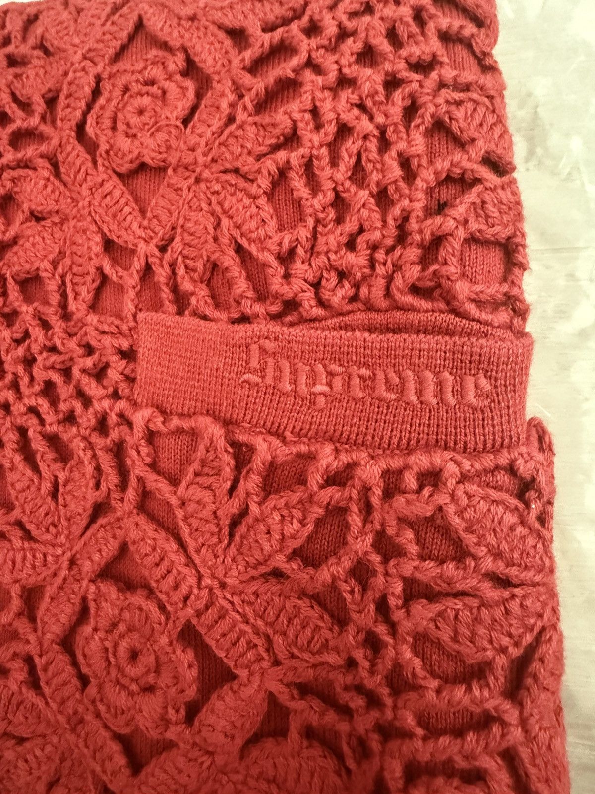 Supreme Supreme 25SS Crochet Zip Up Cardigan Size Small Red Size US S / EU 44-46 / 1 - 8 Thumbnail