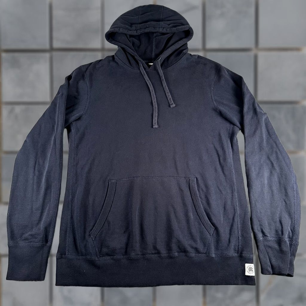 Reigning Champ Reigning Champ Hoodie Mens Medium Navy Pullover Hooded Logo Kangaroo Pocket Blue 90s Sports Size US M / EU 48-50 / 2 - 1 Thumbnail
