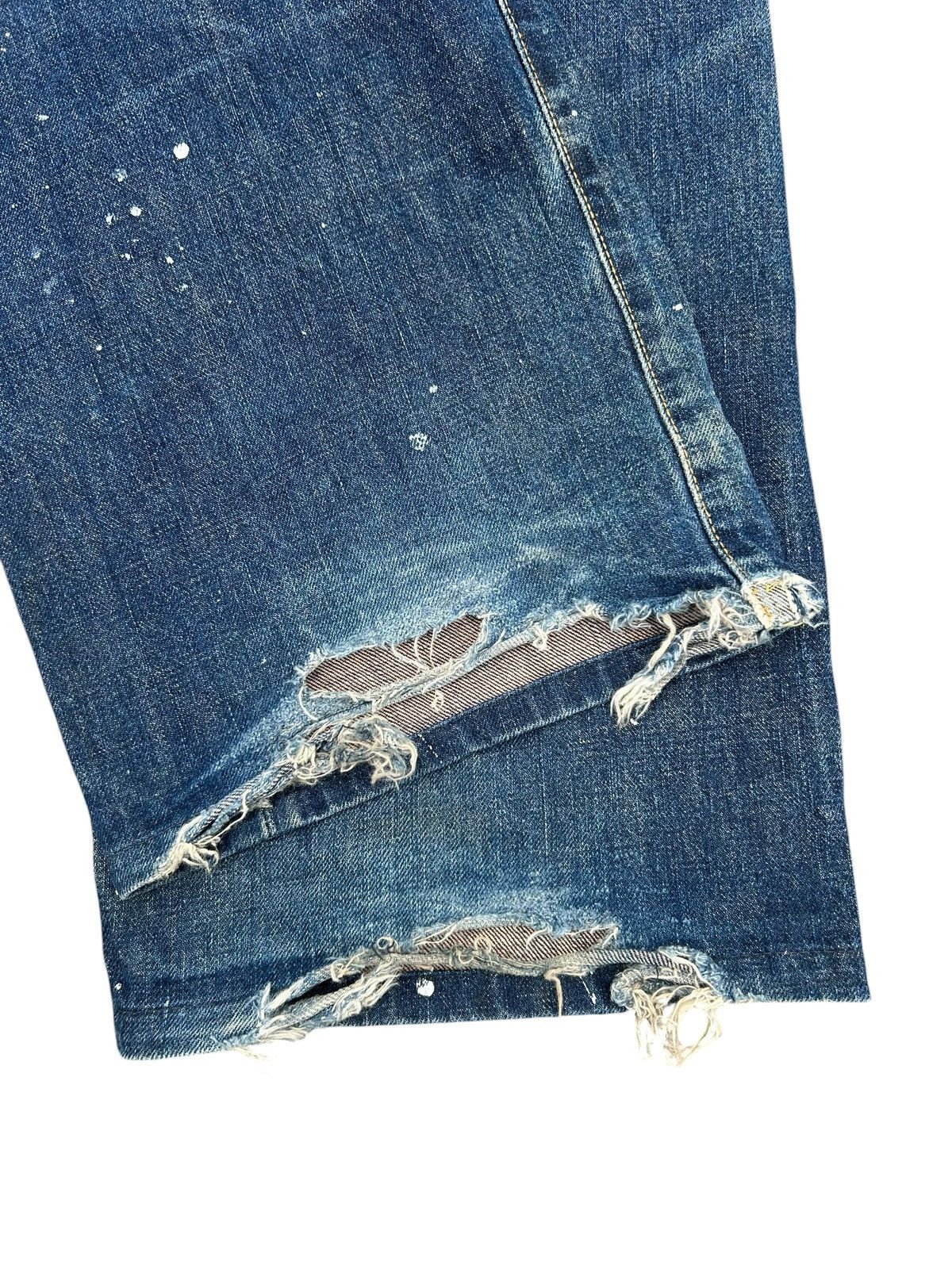Kapital Vintage Edwin 505 Selvedge Thrashed Denim Jeans Size US 33 - 9 Thumbnail