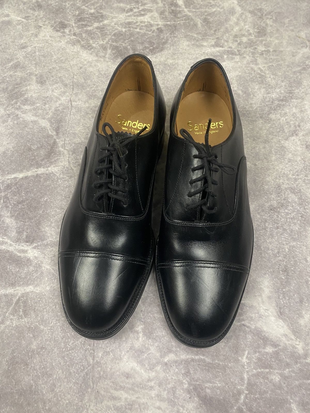 Sanders Sanders S1572 Military Derby Cap Toe Shoes
