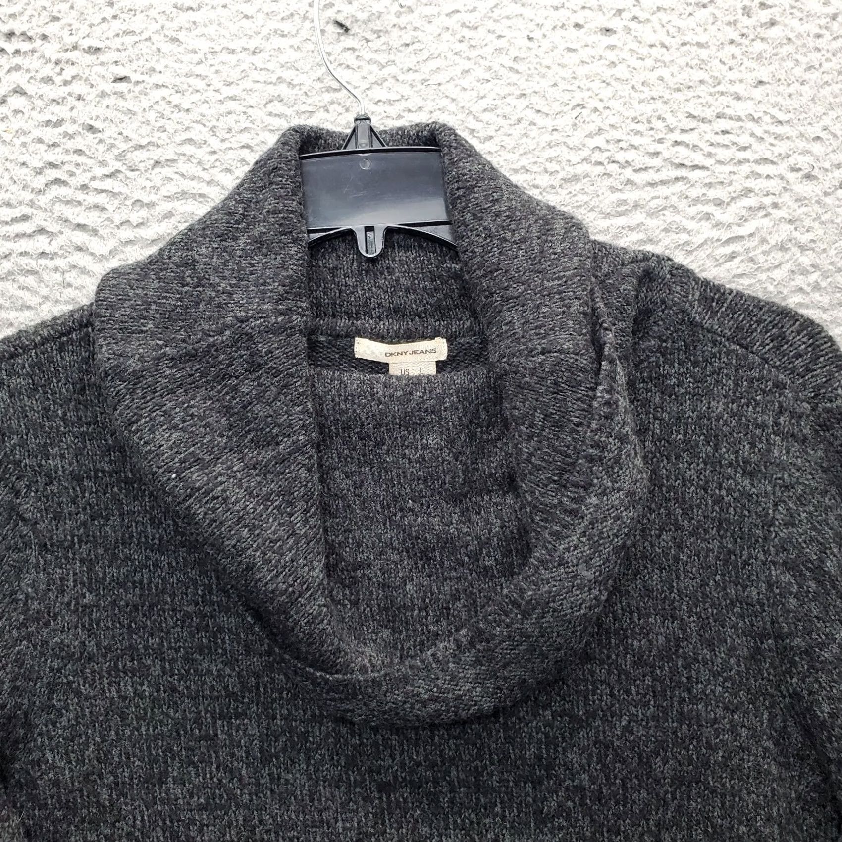 DKNY DKNY Sweater Womens L Gray Wool Blend Long Sleeve Turtleneck Slit Hem Pullover Casual Winter Knit Shirt Women’s L Size L / US 10 / IT 46 - 5 Thumbnail