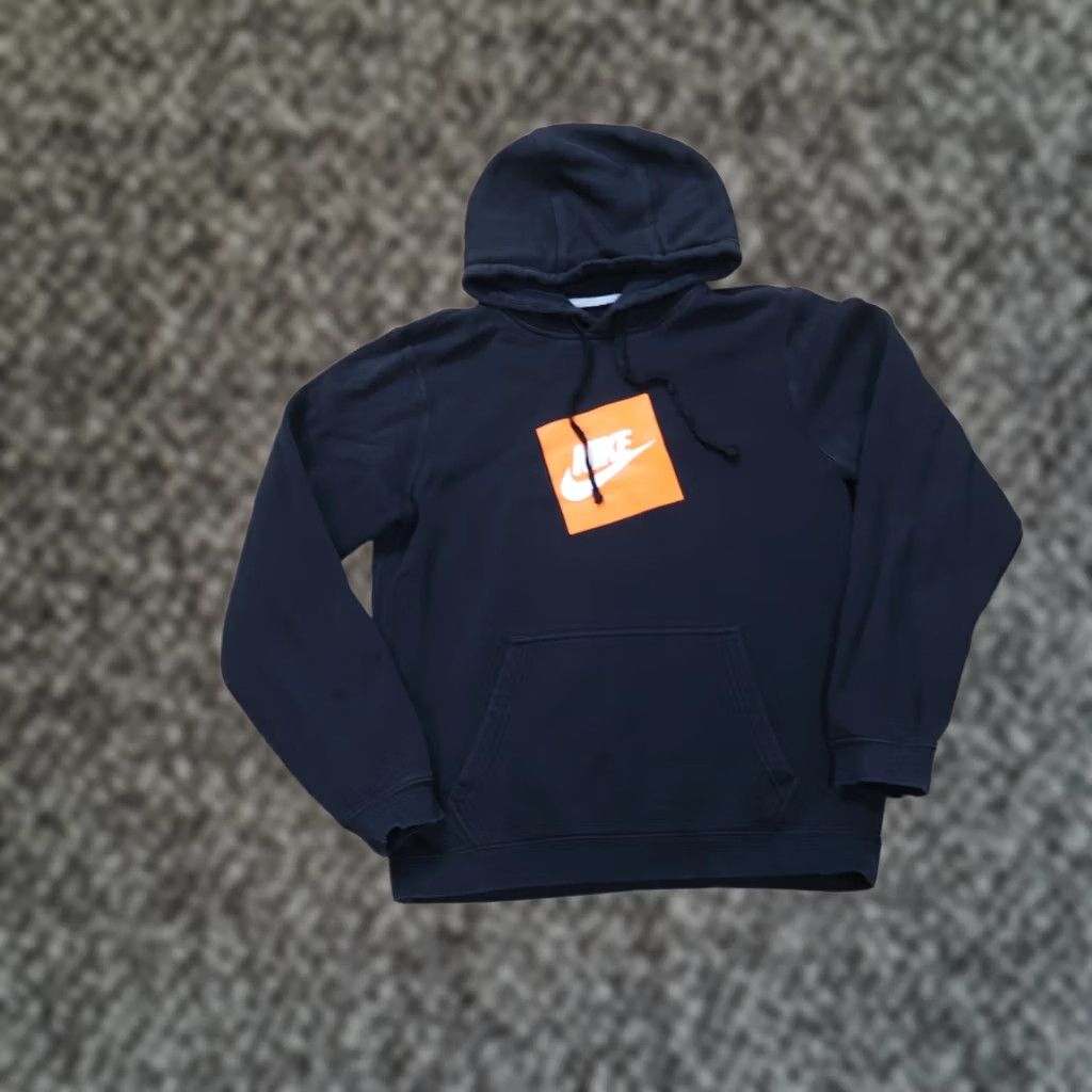 Nike Nike Hoodie Mens Medium Black Box Logo Long Sleeve Hooded Sweatshirt Size US M / EU 48-50 / 2 - 1 Thumbnail