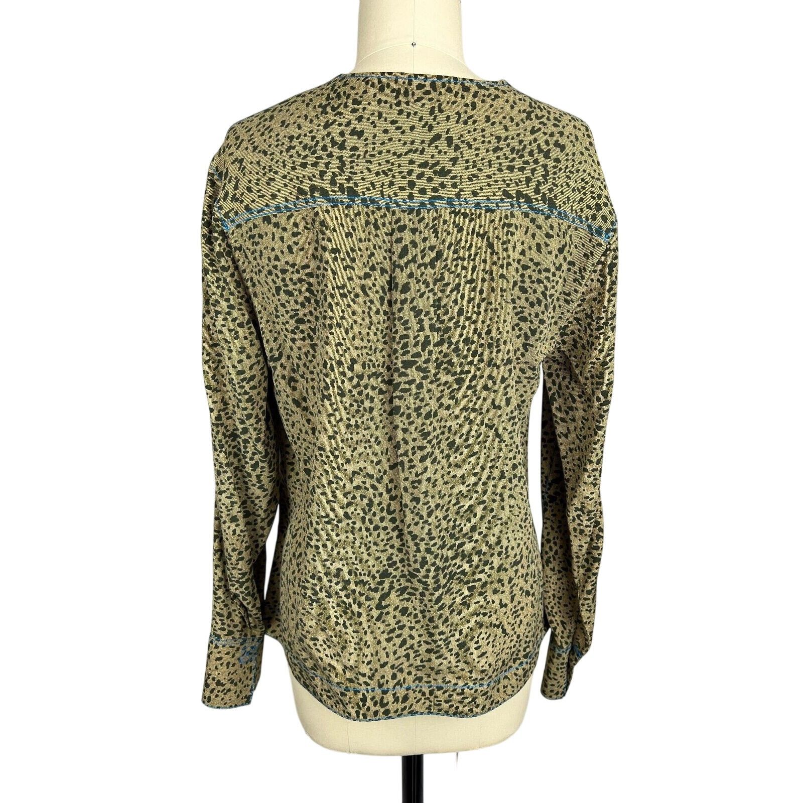 Rag & Bone Rag & Bone Olive Shields print blouse sz XS Size US XS / EU 42 / 0 - 4 Thumbnail