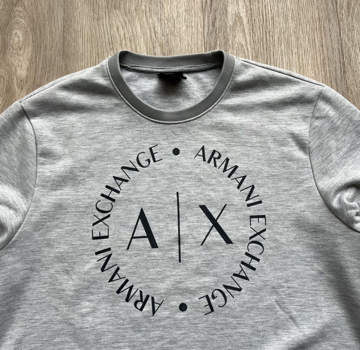 Armani × Armani Exchange Armani Exchange Big Logo Gray Sweatshirt Size US M / EU 48-50 / 2 - 4 Thumbnail