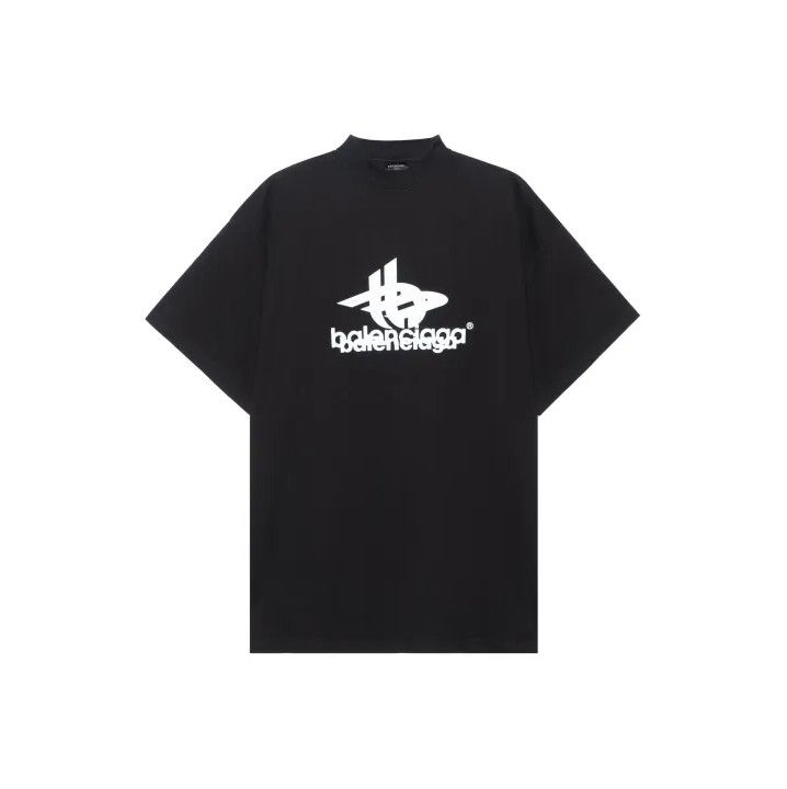 Balenciaga Balenciaga SS23 Logo Print Black Short Sleeve T-Shirt Size US L / EU 52-54 / 3 - 1 Thumbnail