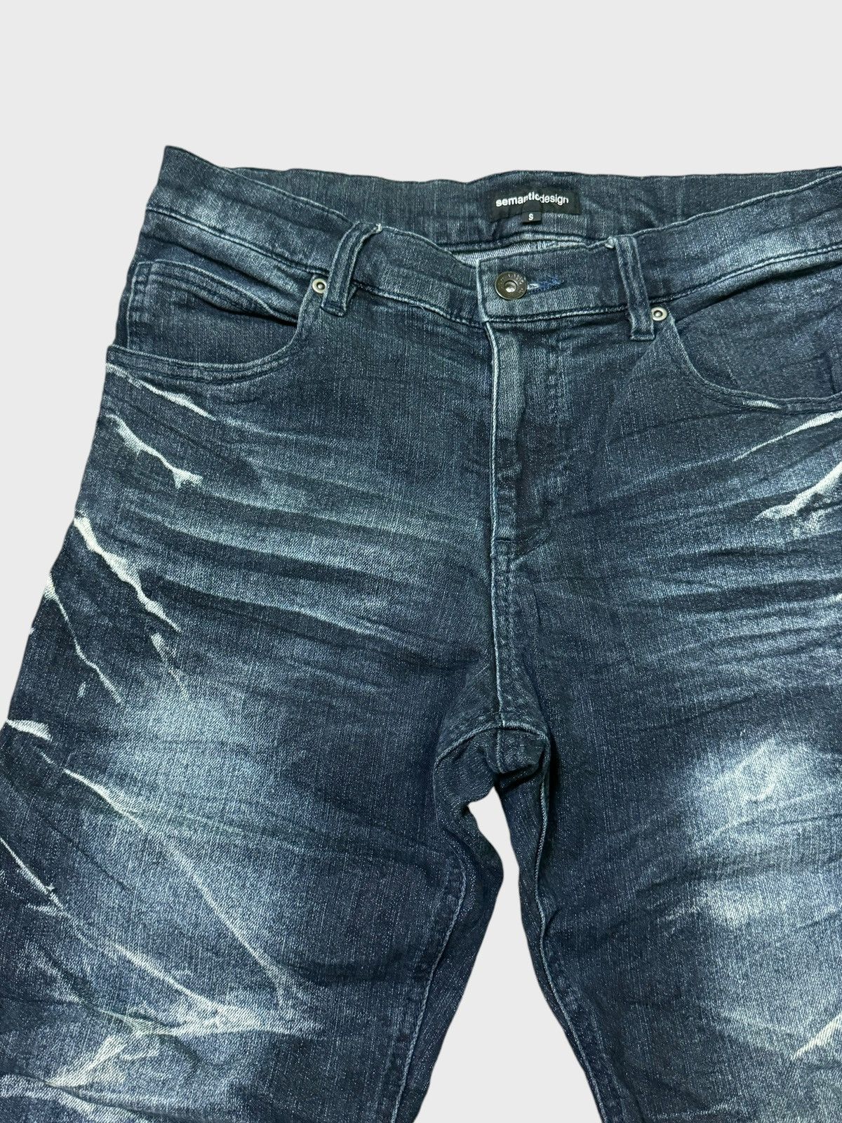 Designer × Japanese Brand × Vintage Vtg Semantic Design J Curve Legs Claw Mark Acid Wash Denim Size US 28 / EU 44 - 4 Thumbnail