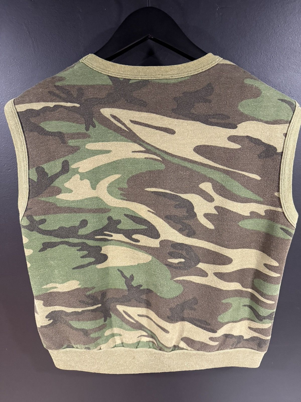 Vintage 1990s Vintage Camo Grunge Cropped Tank Top M Size US M / EU 48-50 / 2 - 4 Thumbnail