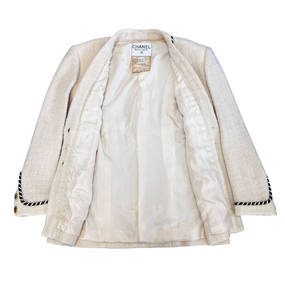 Chanel CHANEL 1986 White Tweed Jacket & Skirt Set-Up 36 Size XS / US 0-2 / IT 36-38 - 9 Thumbnail