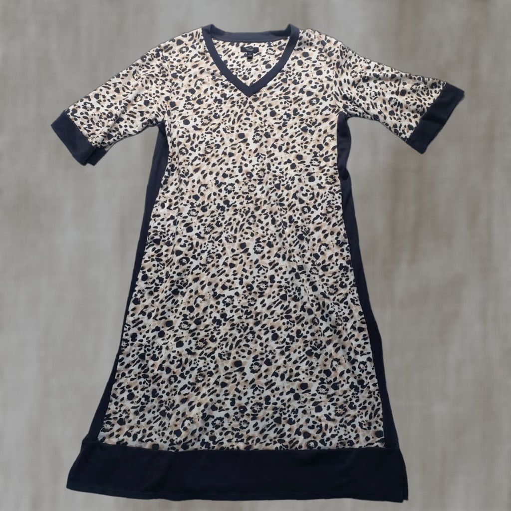Vintage Simply Vera Wang Knit Top Leopard Print Shirt Dress Adult Women's Size M Medium Size M / US 6-8 / IT 42-44 - 1 Thumbnail