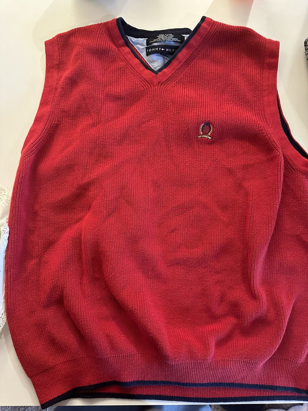 Tommy Hilfiger × Vintage Tommy Hilfiger Sweater Vest Size US M / EU 48-50 / 2 - 2 Thumbnail
