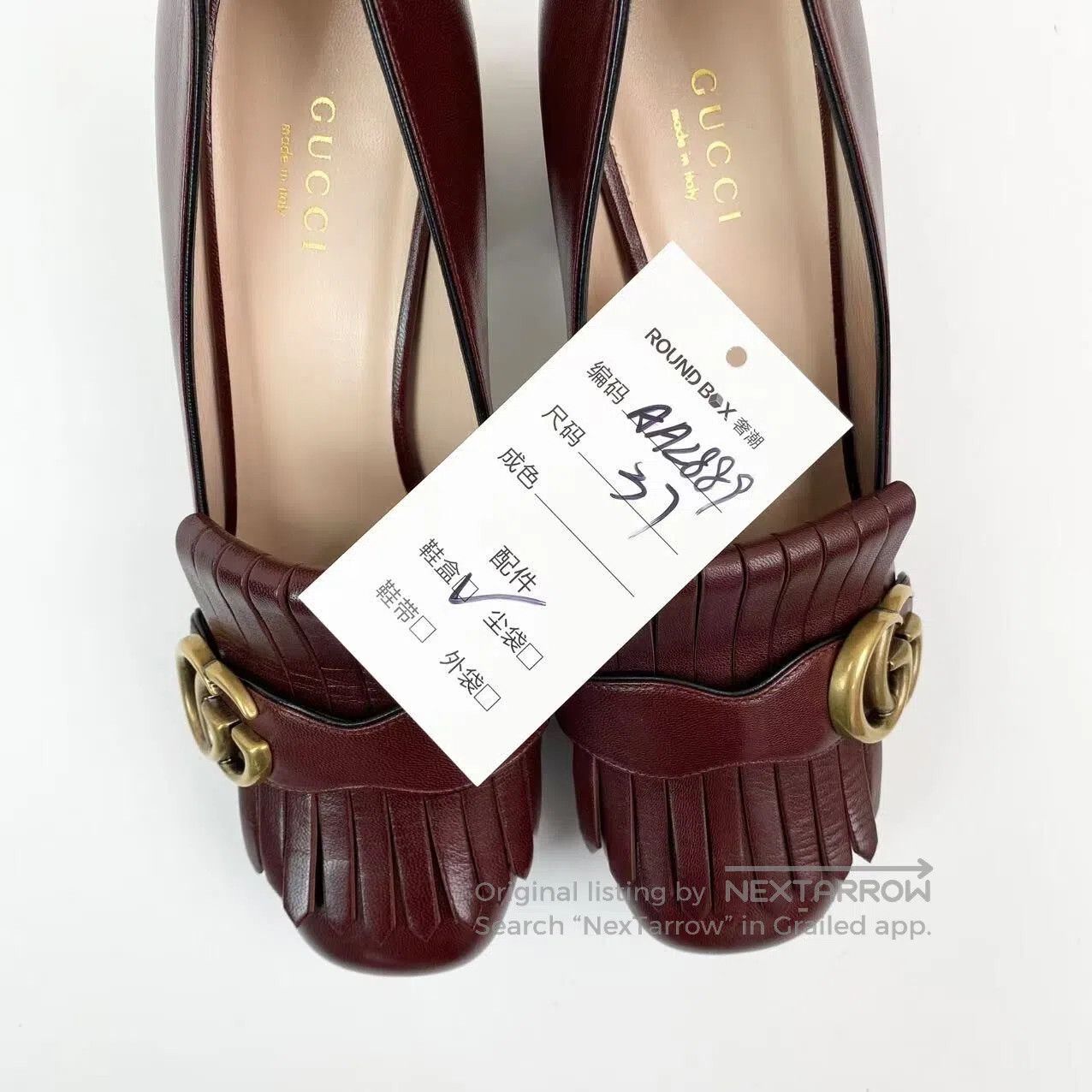 Gucci Guicci Double G suede block heels| Size US 6.5 / IT 36.5 - 9 Thumbnail