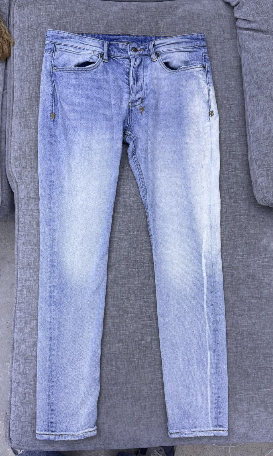 Ksubi KSUBI RIPPED SKINNY MENS LIGHT BLUE JEANS 34 Size US 34 / EU 50 - 1 Thumbnail