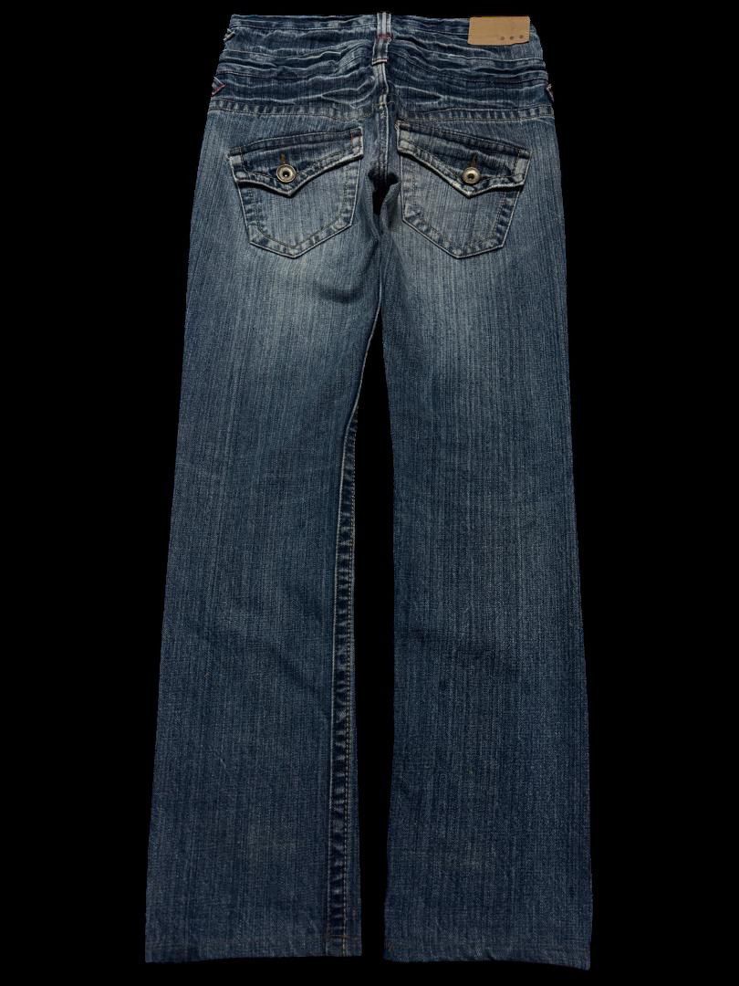 Japanese Brand DOUBLE WAIST Vintage Japanese Mudwash Distressed Slim Jean Size US 29 - 13 Thumbnail