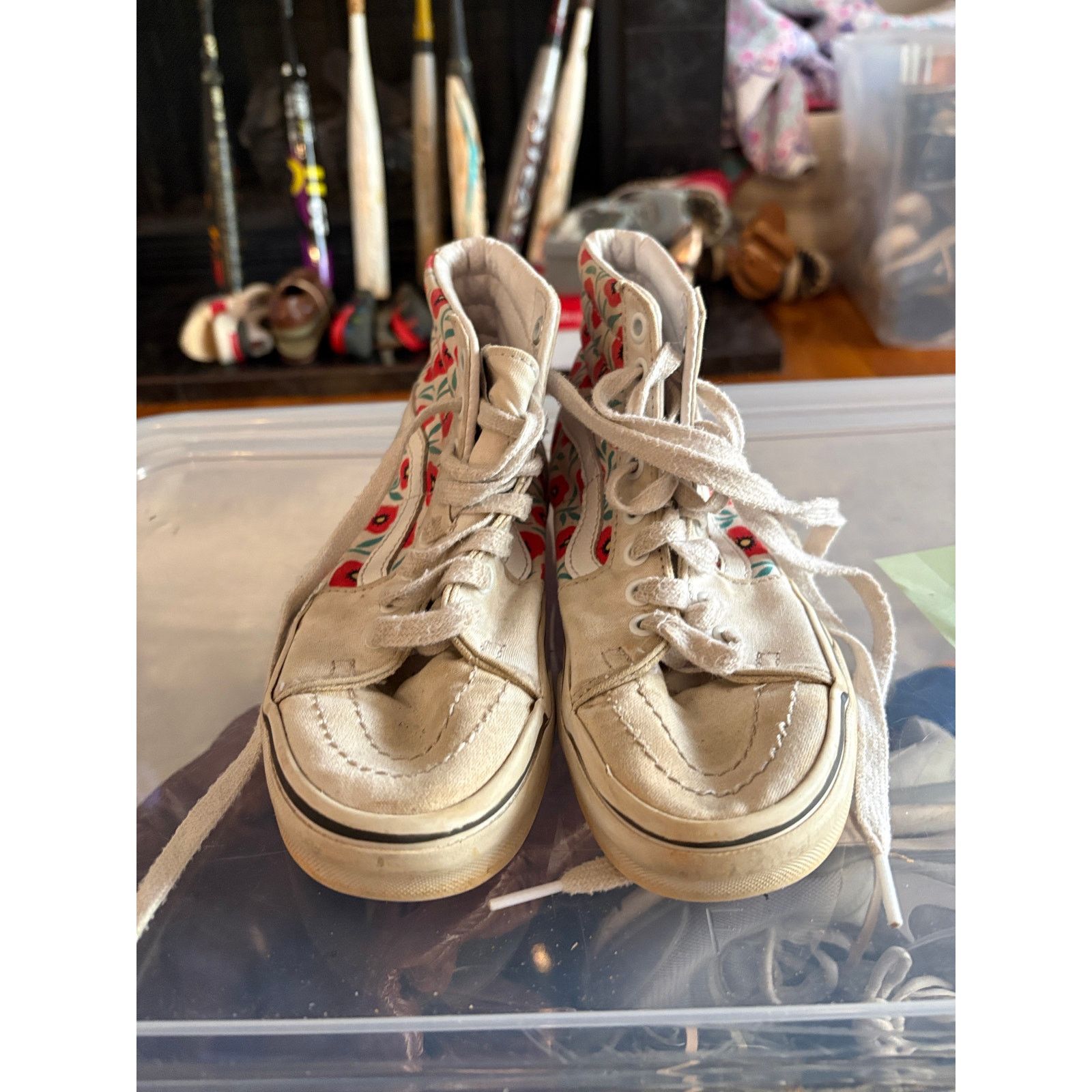 Banana Republic Vans Sk8 Hi Floral High Top Sneakers Womens 5.5 Mens 4 Size US 5.5 / IT 35.5 - 11 Thumbnail