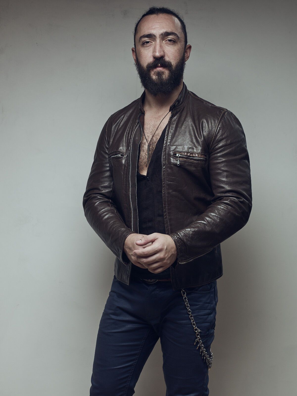 Schott Leather jacket VERY RARE! Beck Buco cafe racer biker Size US M / EU 48-50 / 2 - 4 Thumbnail