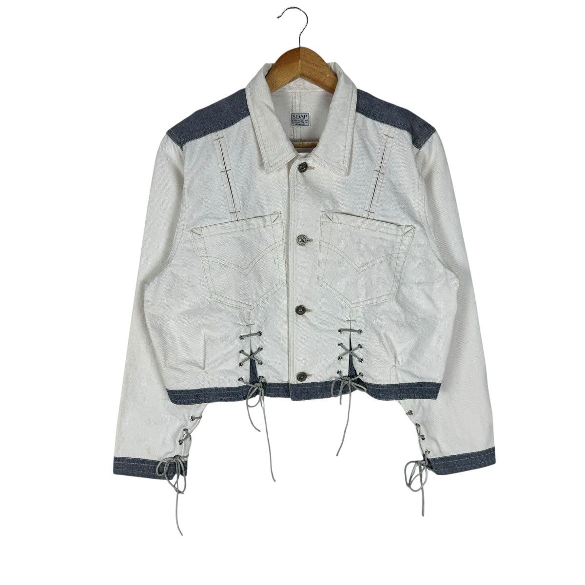 Japanese Brand ❄️SOAP USOP TOYA CROPPED DENIM JACKET Size US S / EU 44-46 / 1 - 4 Thumbnail