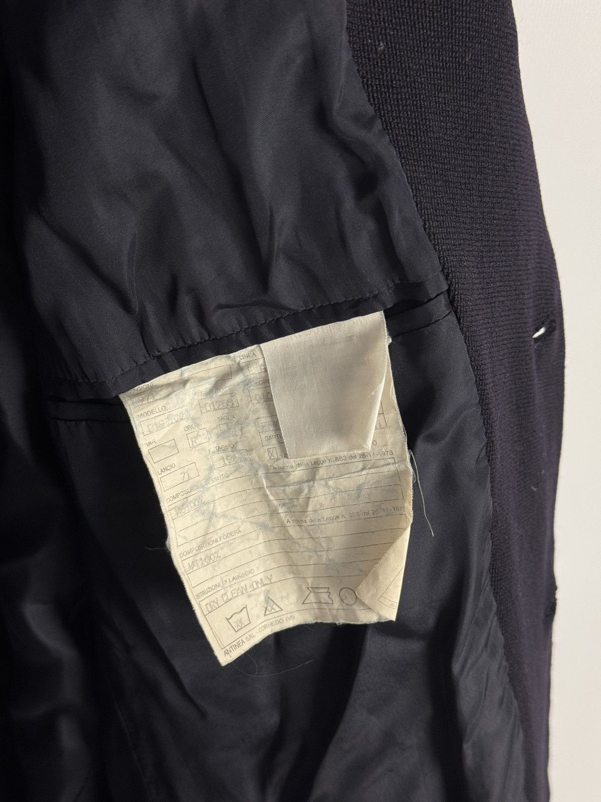Emporio Armani 70-80’s Vintage Emporio Armani Wool Classic Blazer Jacket Size 44R - 13 Thumbnail