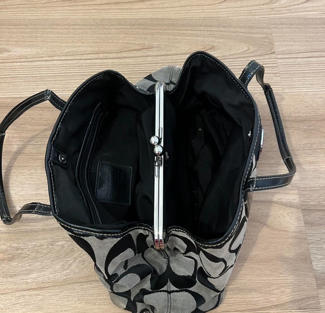 Coach Grey & black Coach Signature Tote Bag Size ONE SIZE - 3 Thumbnail