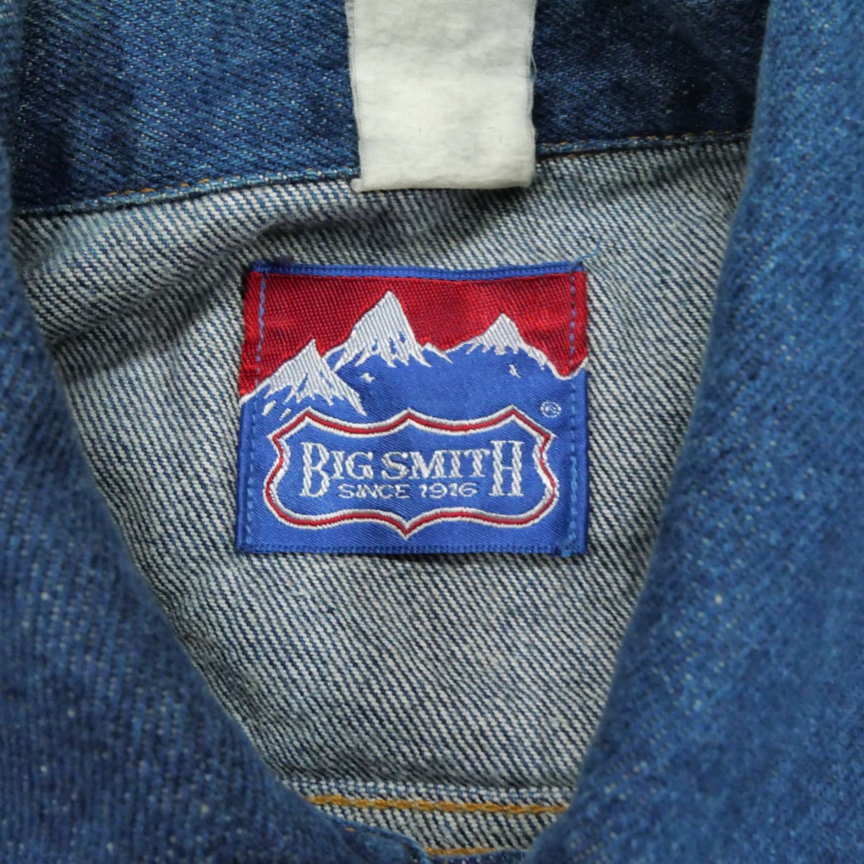 Vintage VINTAGE Big Smith Jacket Mens L Blue Denim Trucker Shirt Size US 33 - 5 Thumbnail