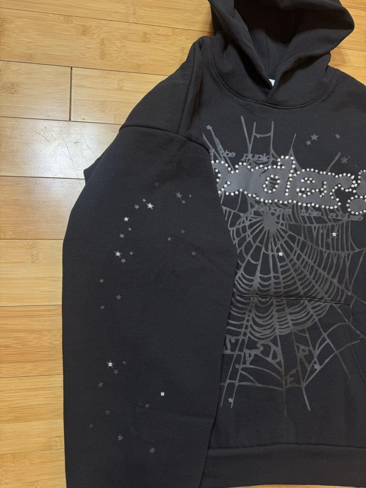 Sp5der SP5DER RHINESTONE PUNK V2 HOODIE BLACK - SIZE XL Size US XL / EU 56 / 4 - 3 Thumbnail