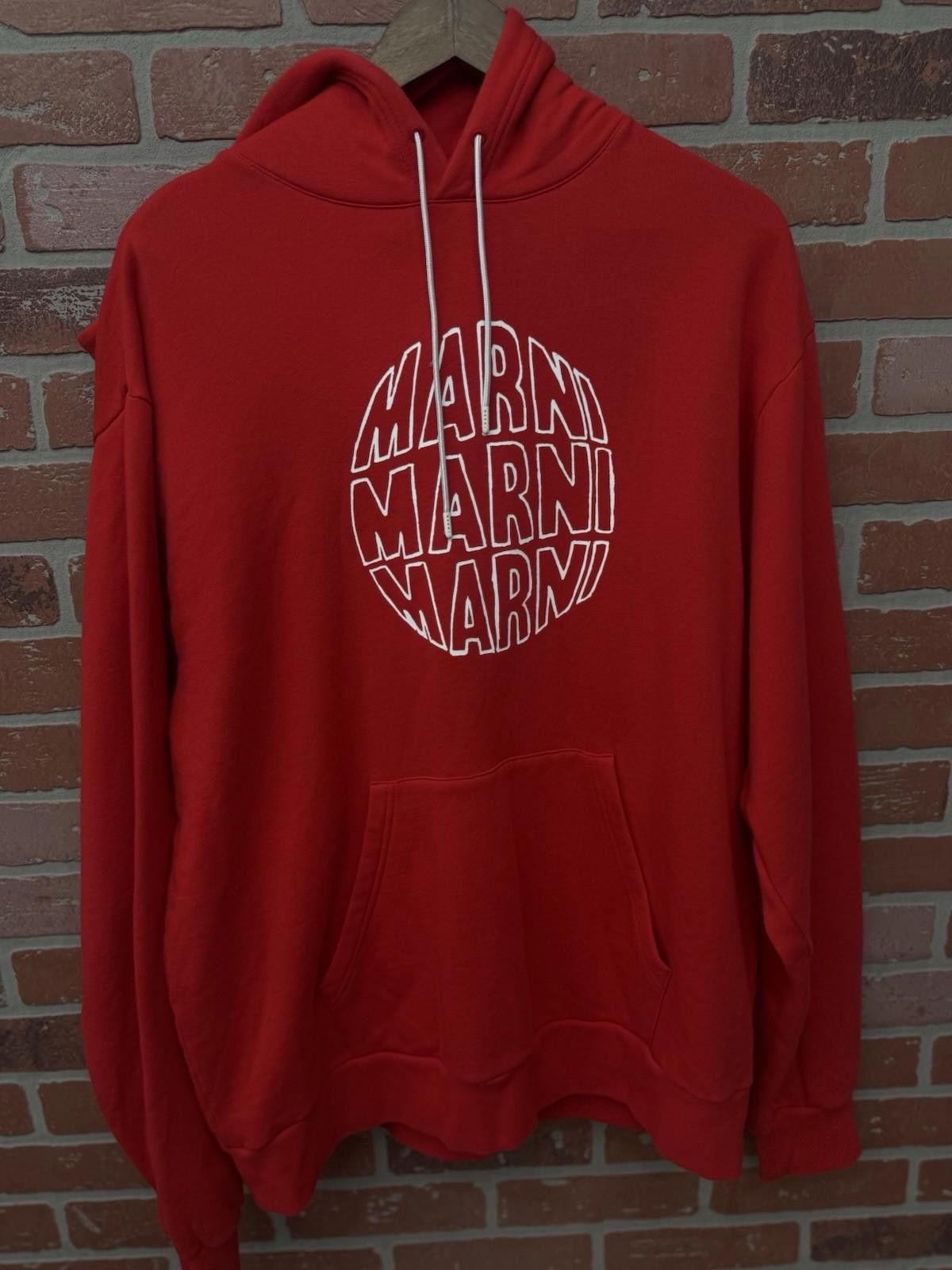 Marni Marni Hoodie Marni Logo Size (52) Red 100% Authentic Size US XL / EU 56 / 4 - 1 Thumbnail