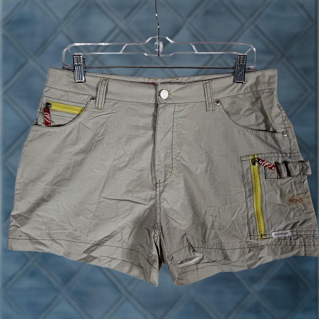 Vintage Ecko Red Ecko UNLTD Junior Womens Khaki Brown Utility Shorts Size 9 Casual Chino Size 30" / US 8 / IT 44 - 1 Thumbnail