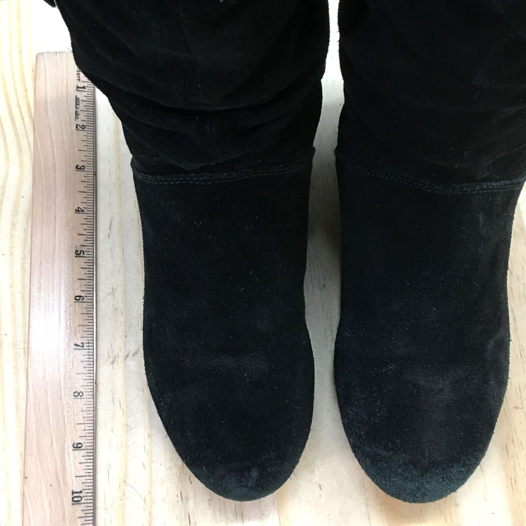 Vintage White Mountain Boots Womens Slouch Mid-Calf Black Leather 6.5 M Flat Heel Casual Autumn Winter W11509Z Mens Womens Boys Girls Size US 7 / IT 37 - 7 Thumbnail