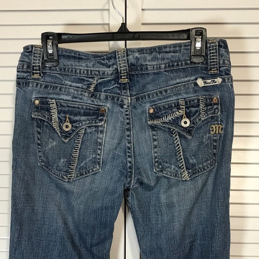 Miss Me Miss Me Glendora Y2K Western Low Rise Bootcut Jeans 30 Size 32" / US 10 / IT 46 - 4 Thumbnail