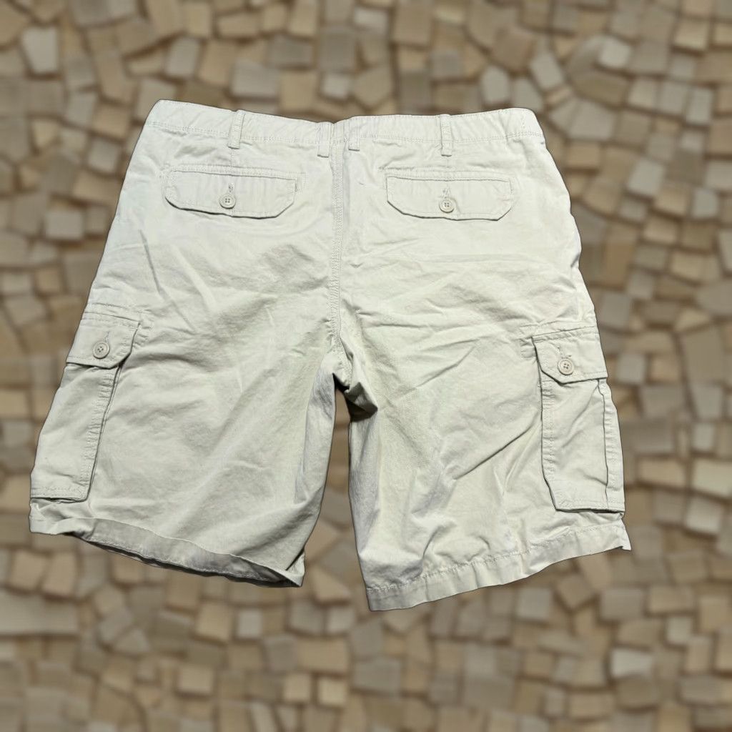 Vintage Sonoma Cargo Shorts Men's 38 Beige White Tan Multi Pockets Hiking Casual Regular Cotton Size US 38 / EU 54 - 1 Thumbnail