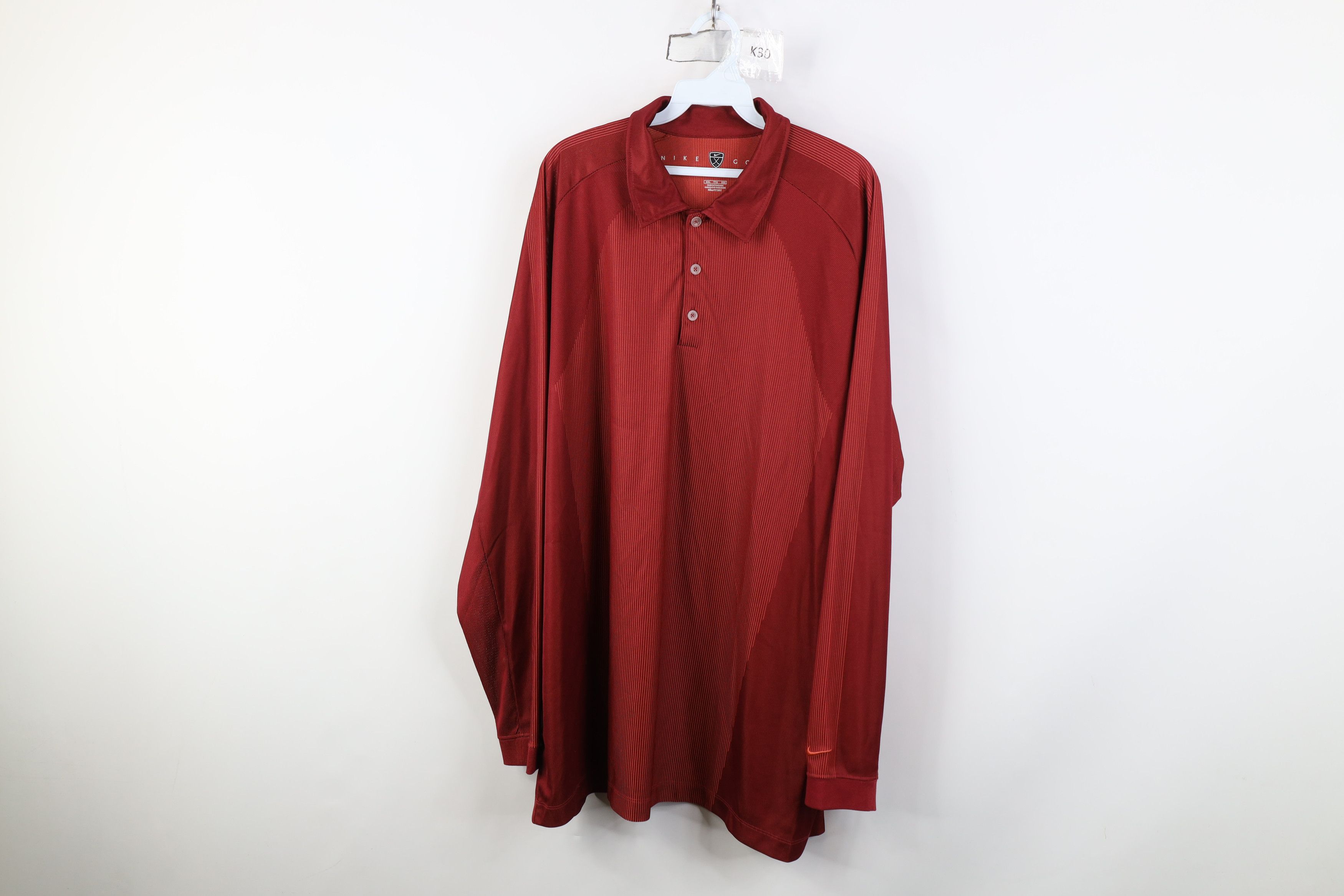 Nike Vintage Nike Golf Travis Scott Mini Swoosh Long Sleeve Polo Size US XXL / EU 58 / 5 - 1 Thumbnail