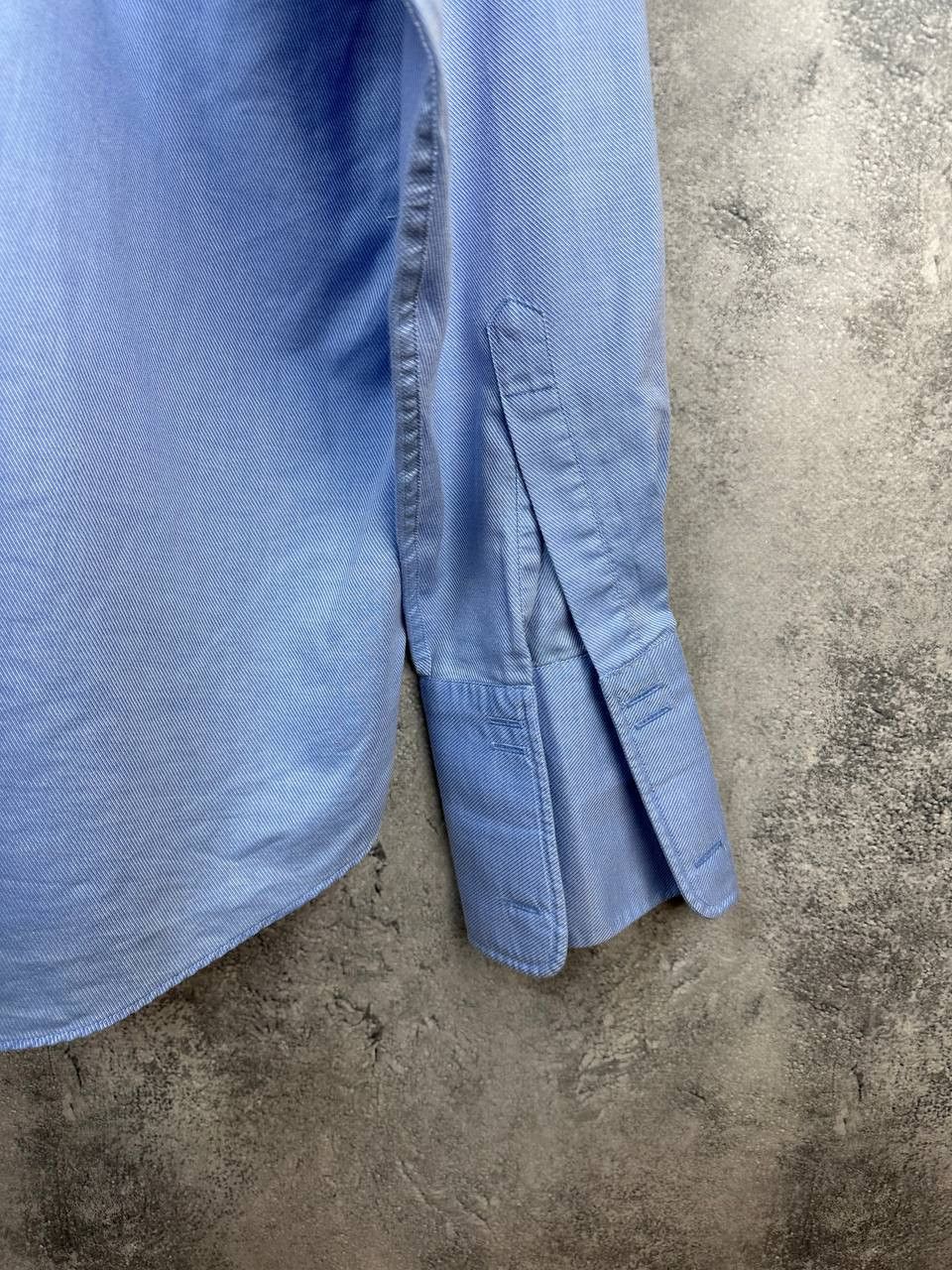 Balmain Balmain Paris Button Up Dress Shirt Micro Stripe Blue LS Size US XL / EU 56 / 4 - 9 Thumbnail