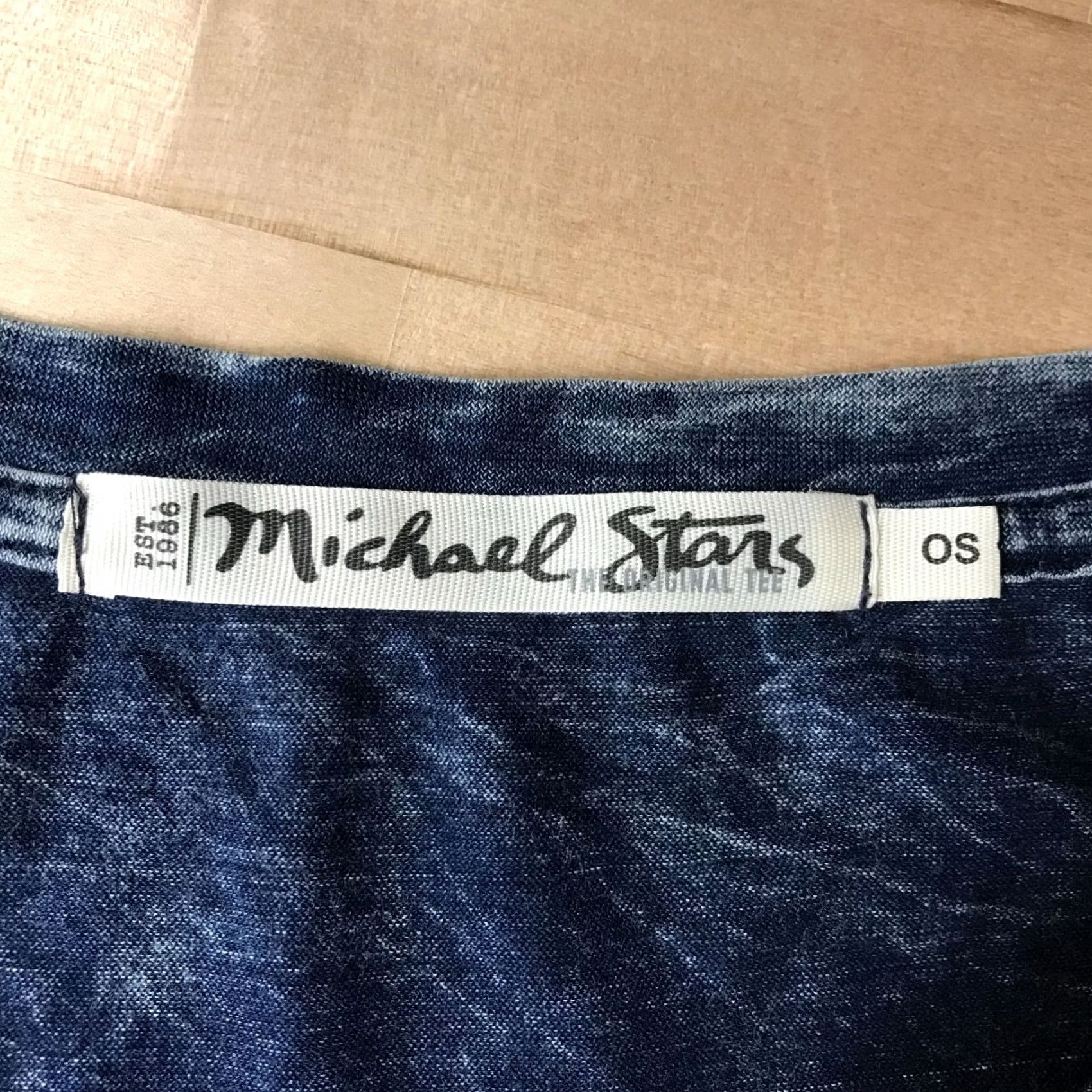 Michael Stars MICHAEL STARS WOMENS OS BLUE SHORT SLEEVE ROUND NECK COTTON T-SHIRT Size ONE SIZE - 7 Thumbnail