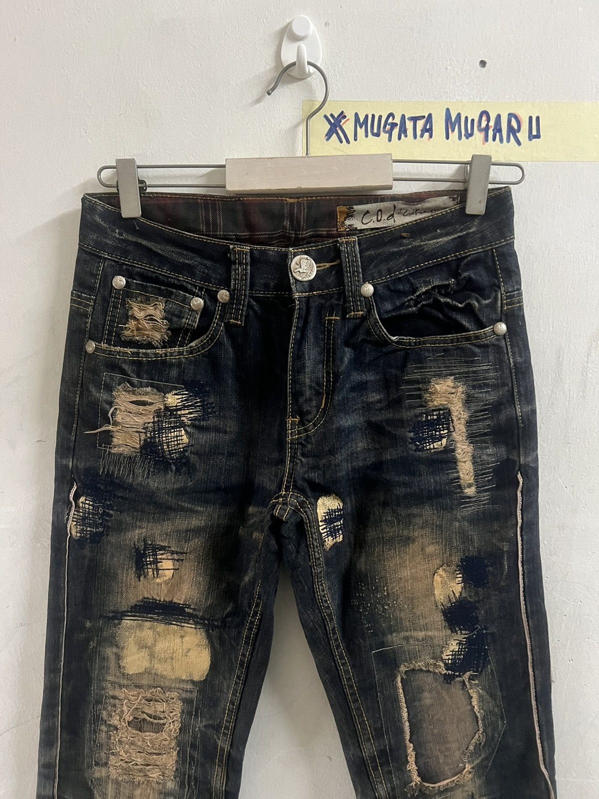 Hysteric Glamour VINTAGE Y2K INSPIRED KAPITAL PATCHWORK DENIM PANT Size US 28 / EU 44 - 7 Thumbnail