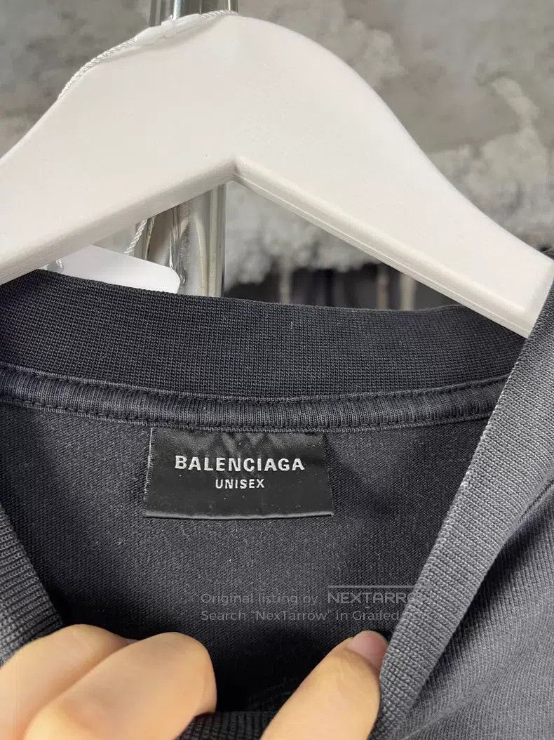 Balenciaga Balenciaga Distressed Washed Short Sleeve Size US S / EU 44-46 / 1 - 7 Thumbnail