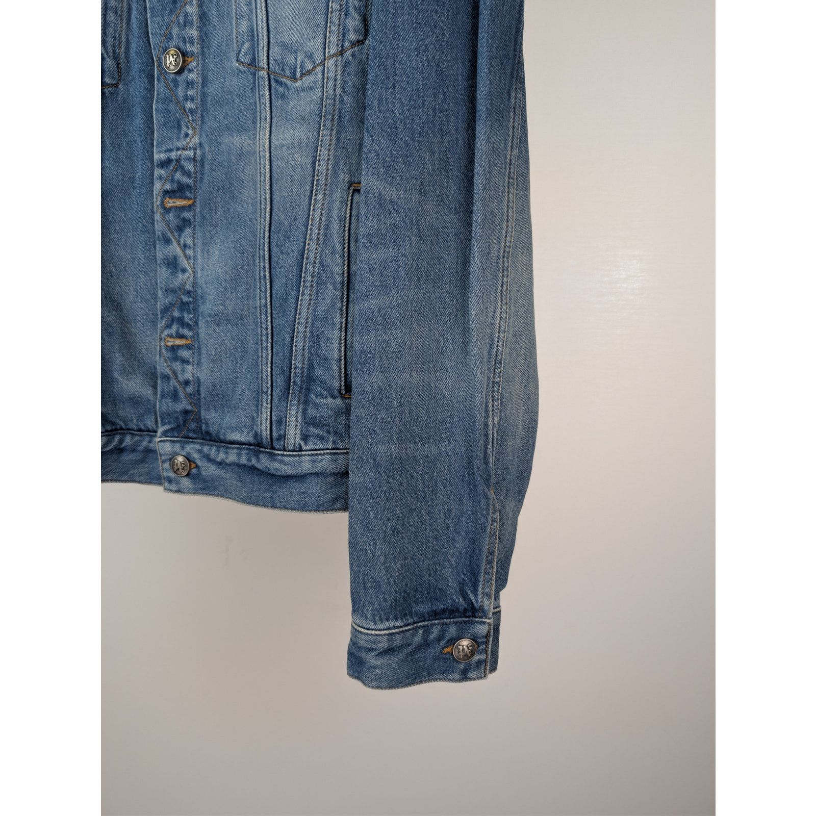 Palm Angels o1rshd1 Bear in Mind Denim Jacket in Blue / Brown Size US XXL / EU 58 / 5 - 6 Thumbnail
