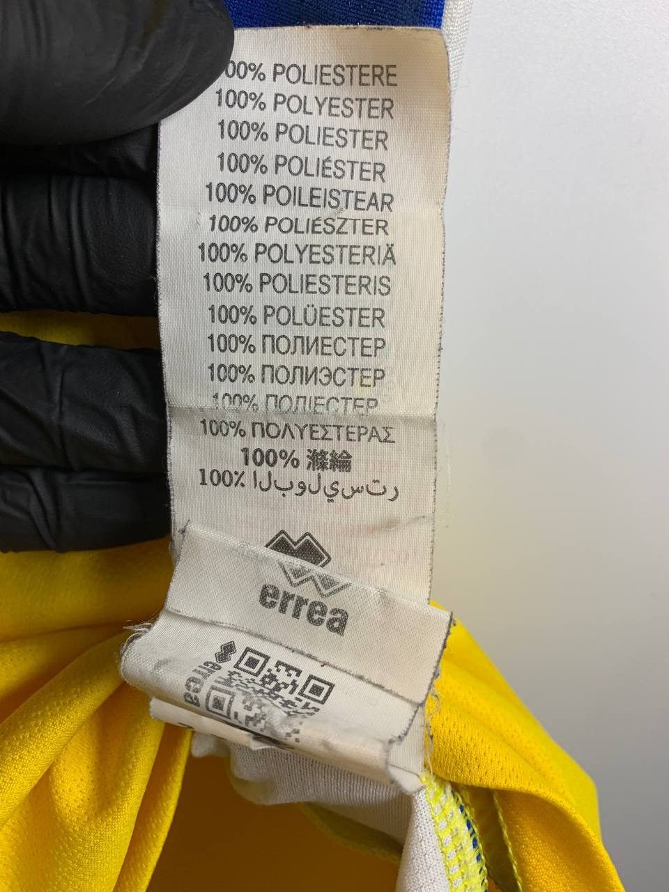Vintage Errea FC Tibs 1997 Jersey Yellow Soccer Shirt Motif8 Sponsor Size US XL / EU 56 / 4 - 9 Thumbnail